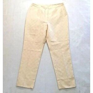 Rena Rowan women's size 12 Silk blend yellow/beige/white pants